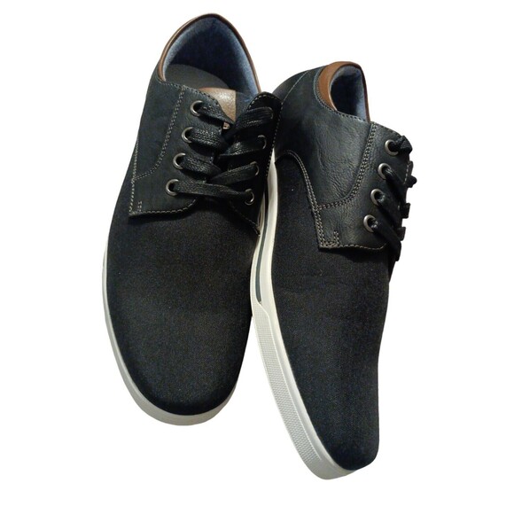 Bruno Marc Rivera Lace Up Shoes Sneakers Oxfords Black Brown Trim Mens Size 8.5